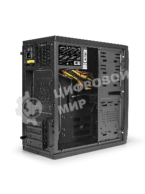 Компьютерный корпус Minitower ExeGate EX272748RUS QA-412U Black, mATX, (XP600, Black, 120мм), 2хUSB+2хUSB 3.0, Audio