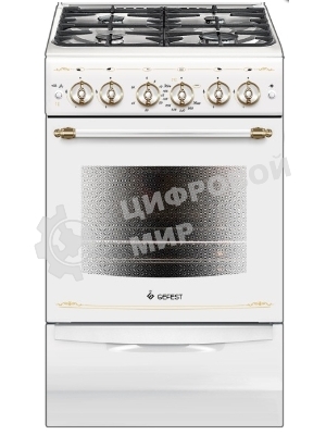 Плита газовая Gefest ПГ 5100-02 0181 белый, конфорок 4 шт, духовка 52 л, 50 см x 85 см x 58.5 см