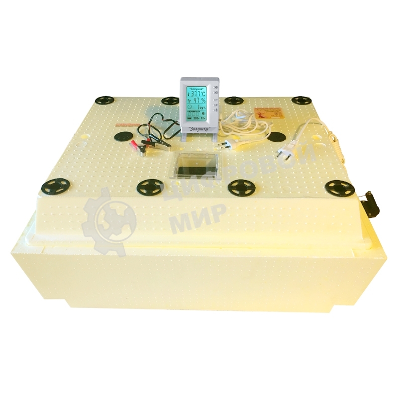 Инкубатор Золушка 2020, ЖК дисплей (70-220/12) автоматический поворот, куриных 70 яиц, гусиных 40 яиц