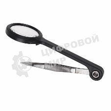 Лупа ручная с пинцетом 8х Rexant