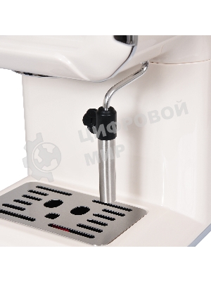 Кофеварка рожковая Hyundai HEM-5300 бежевый/серебристый, исп. кофе - молотый, 1.5 л, 850 Вт, 20 бар