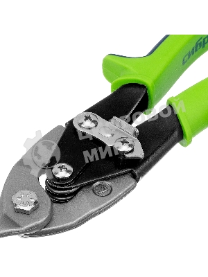 Ножницы по металлу Сибртех, 250 мм, левый рез, сталь С55,двухкомпонентные рукоятки