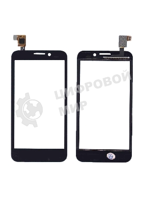 Сенсорное стекло (тачскрин) для Alcatel One Touch Snap 7025D, черное