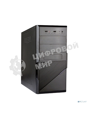 Компьютерный корпус ExeGate EX284022RUS Minitower BA-201 Black, mATX, (без БП), 2*USB, Audio