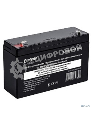 Батарея для ИБП ExeGate EP234537RUS DT 612/EXG6120 (6V 12Ah) клеммы F1