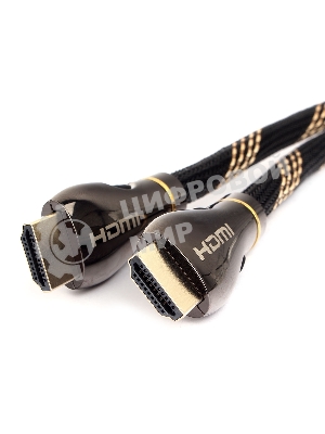 Кабель Cablexpert HDMI CCP-HDMI8К-1.5M, 19M/19M, v2.1, 8К, медь, позол.разъемы, экран, оплетка, 1.5м, черный, пакет