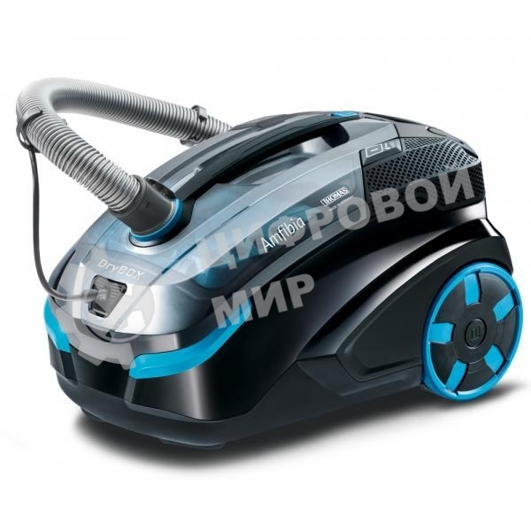 Моющий пылесос Thomas DryBOX Amfibia черный/голубой, 325/1700 Вт, уборка влажная/сухая/сбор жидкости, пылесборник контейнер 2.6 л