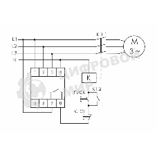 Реле контроля наличия; ассимметрии и чередования фаз CKF-B (монтаж на DIN-рейке 35мм; задержка отключения 3-5с; 3х400/230В+N 2А 1Z) F&F EA04.002.002
