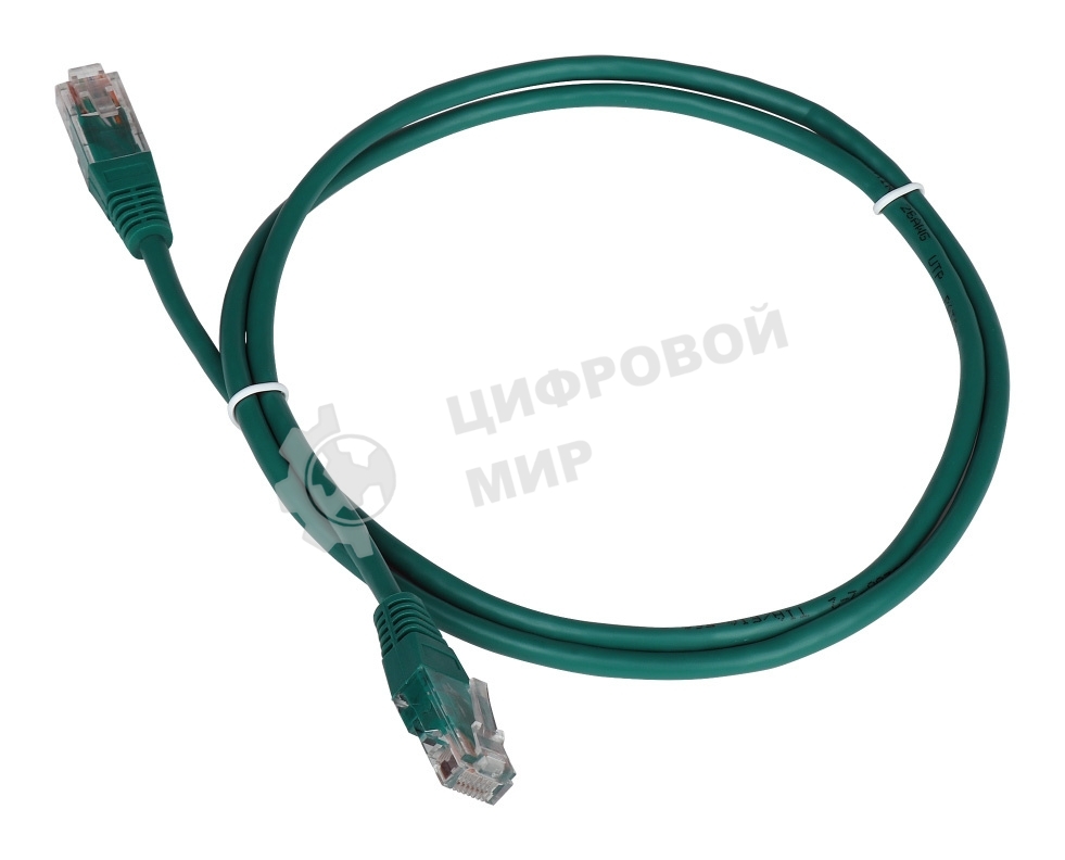 Патч-корд LANMASTER TWT UTP cat.5e, с заливными колпачками, 10.0 м, зеленый