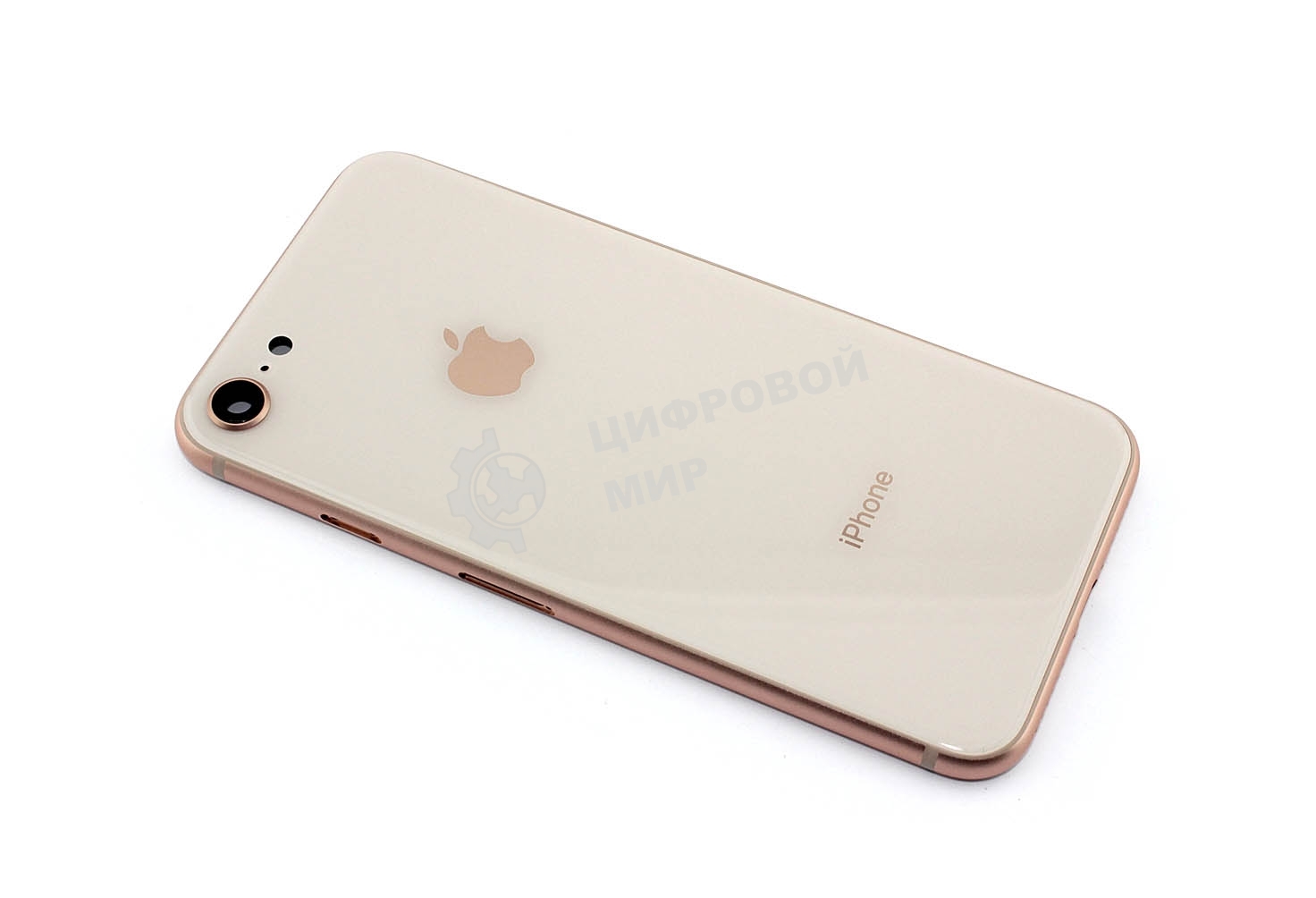 Задняя крышка (корпус) в сборе с рамкой для Apple iPhone 8 золотой