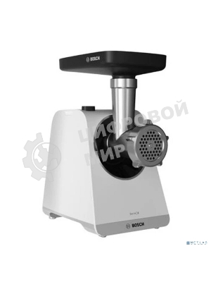 Мясорубка электрическая Bosch MFWS420W белый, 1900 Вт, 2.5 кг/мин, реверс, насадки - 3