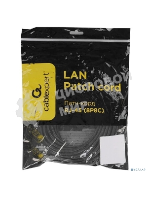 Патч-корд UTP Cablexpert PP12-10M/BK кат.5e, 10м, литой, многожильный, черный
