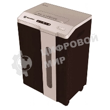 Шредер New United Etalon ET-15M серый (секр.P-5)/перекрестный/15лист./25.6лтр./скрепки/скобы/пл.карты/CD