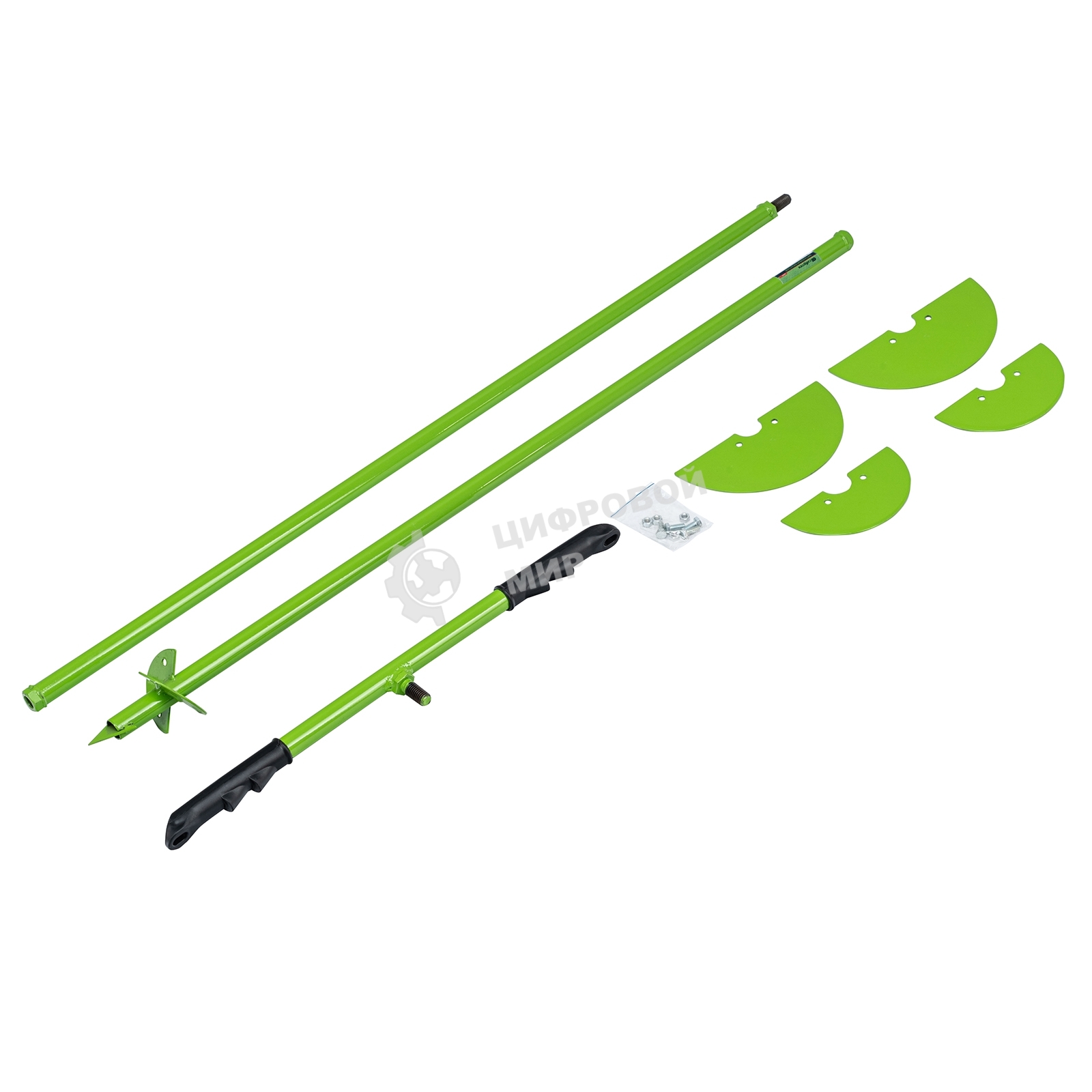 Бур лопастной со сменными ножами Сибртех, 2110 мм, удлинитель, диаметр 150 мм, 200 мм