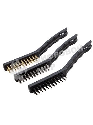 Набор щеток Matrix, 3 шт., металлические с пластмассовой ручкой, большие