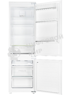 Встраиваемый холодильник Kuppersberg NBM 17863, Габариты(ВхШхГ):178.5x54x54,5; Перенавешиваемые двери, Класс энергопотребления А++ (222 кВт/ч), No-frost, 182л/59л, Уровень шума: 41 Дб