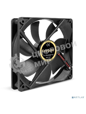 Вентилятор для корпуса ExeGate EX12025B2P-24 черный, 120 мм, 2150 об/мин, 35.3 дБ, 2 pin