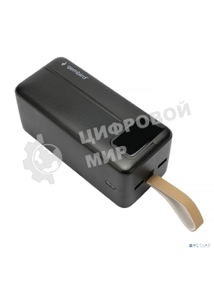 Портативный аккумулятор Gembird GPB-50Q, 50000мА·ч, QC/PD, дисплей, черный