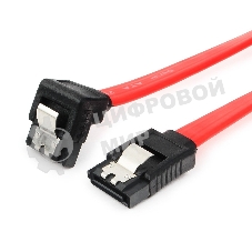 Кабель интерфейсный SATA Cablexpert CC-SATAM-DATA90-0.3M, 30 см, угловой разъем, 7pin/7pin, защелка, пакет