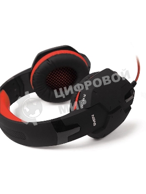 Игровые стереонаушники с микрофоном SVEN AP-G988MV, черный-красный Игровые стереонаушники с микрофоном SVEN AP-G988MV, черный-красный