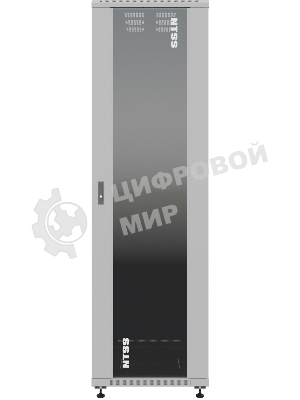 Шкаф серверный NTSS Премиум (NTSS-R42U80100GS) напольный 42U 800x1000 мм пер. дв. стекл. металл 900 кг серый IP20 сталь