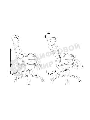 Кресло Бюрократ T-9928SL Fabric Italia 26 серый, ткань
