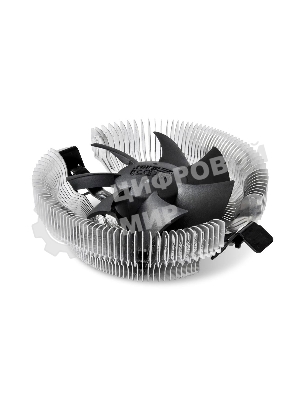 Кулер для процессора PCCooler E80 (65W, 3-pin, 42mm, Al/Cu, -mm, 1x80мм, 29.61CFM, 22dBA, 2000RPM, S: 1851/1700/1200/115X, AM5/AM4, silver, black)