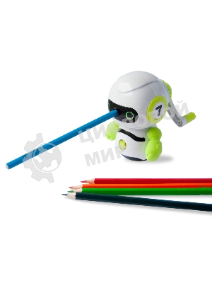 Точилка для карандашей механическая Silwerhof Robot Монстрики, 1 отверстие, пластик