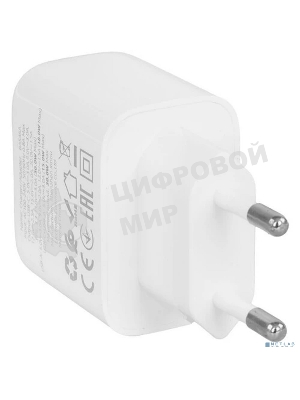 Сетевое зарядное устройство BOROFONE BAS45A/Сетевое ЗУ/PD + QC 3.0/2 USB: Type-C + Type-A/Выход: 30W + 18W/White
