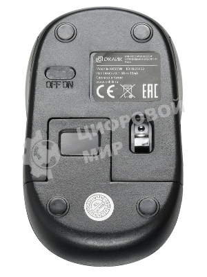 Мышь беспроводная Oklick 665MW черный/синий, 1000 dpi, радиоканал, USB, кнопки - 3