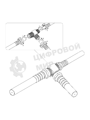 Переходник антенный Rexant 3-гнезда F, тройник, (1 шт.)