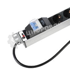 Вертикальный блок розеток Rem-16 с авт. 16А, 25 Shuko, 16A, алюм., 42-48U, шнур 3 м.