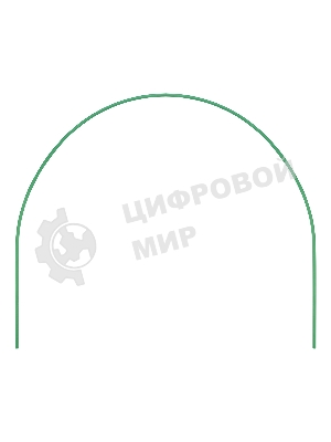 Парниковые Дуги в ПВХ 0,75х0,9м 6 шт. диаметр трубы 10мм Россия