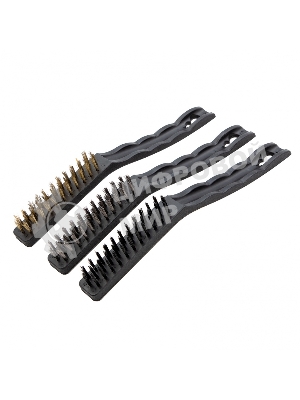 Набор щеток Matrix, 3 шт., металлические с пластмассовой ручкой, большие