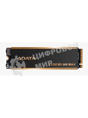 Накопитель SSD ADATA LEGEND 960 MAX, 1Tb, PCIe 4.0 x4, M.2 2280, NVMe, R/W 7400/6000, с радиатором
