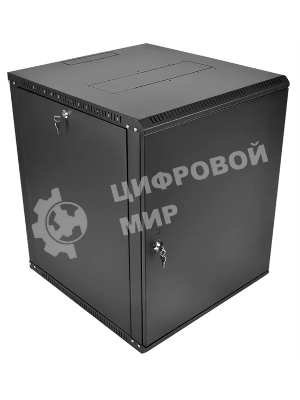 Шкаф телекоммуникационный настенный разборный ЦМО ЭКОНОМ 18U (600 520) дверь металл, черный