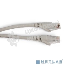 Патч-корд Hyperline PC-LPM-UTP-RJ45-RJ45-C6a-10M-LSZH-GY U/UTP, Cat.6a 10G, LSZH, 10 м, серый