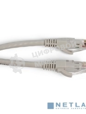 Патч-корд Hyperline PC-LPM-UTP-RJ45-RJ45-C6a-10M-LSZH-GY U/UTP, Cat.6a 10G, LSZH, 10 м, серый