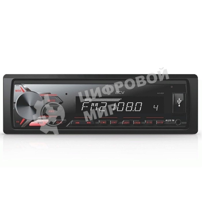 Автомагнитола ACV AVS-812R, 1 DIN, USB Type-A, AUX