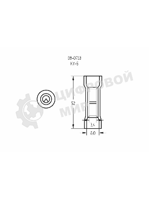 Соединительная гильза изолированная термоусаживаемая Rexant L-52 мм 4-6 мм² (ГСИ-т 6.0/ГСИ-т 6,0-4,0) желтая