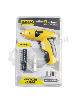 Отвертка аккумуляторная KOLNER KCSD 4,8М 4,8 Вольт, 250 об/мин, 2,5Нм, аккумулятор 0,6 А·ч