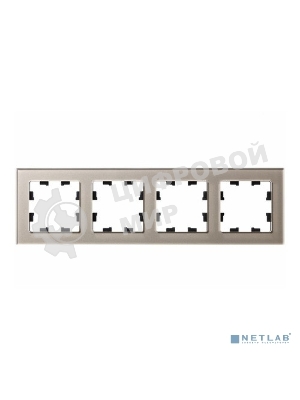 Рамка 4-м AtlasDesign Nature стекло шампань SchE ATN320504