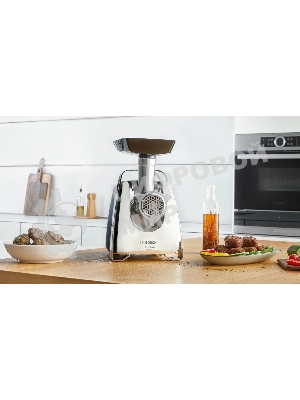 Мясорубка электрическая Bosch MFW67440 черный, 2000 Вт, 3.5 кг/мин, реверс, защита от перегрузки, насадки - 7