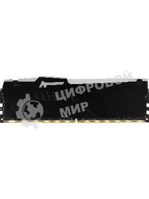 Оперативная память Kingston Fury Beast, DDR5, 16Gb (1x16Gb), 6000MHz, CL30, DIMM, с радиатором, RGB, черный