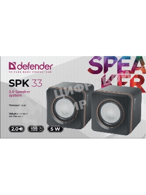 Акустическая система Defender SPK 33 (2.0,5 Вт, питание от USB)
