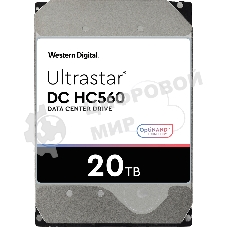 Жесткий диск Western Digital HDD SATA 20Tb Ultrastar DC HC560 0F38785 7200 6Gb/s 512Mb 1 year ocs (analog WUH722020ALE6L4)