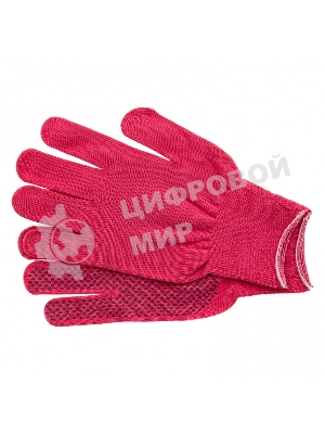 Перчатки из синтетической нити, ПВХ точка, 13 класс, 