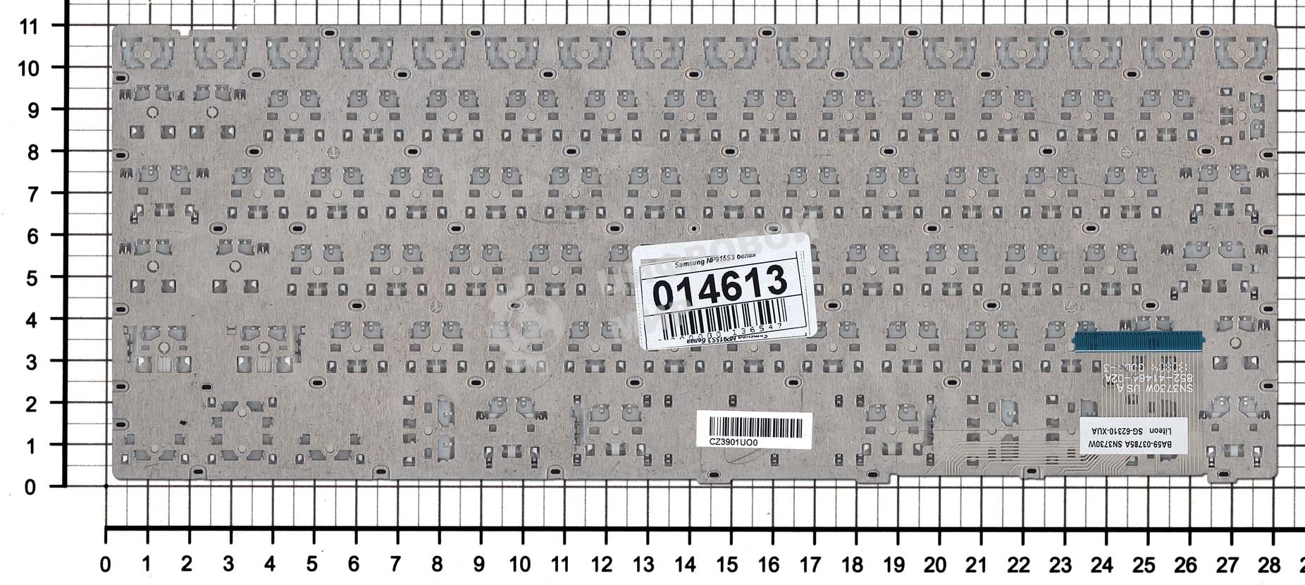 Клавиатура для ноутбука Samsung NP915S3, белая
