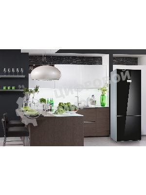 Холодильник Bosch KGN49LB30U черный двухкамерный 330/105л морозилка снизу, No Frost