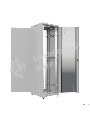 Шкаф серверный NTSS Премиум (NTSS-R22U6060GS) напольный 22U 600x600 мм пер. дв. стекл. металл 900 кг серый IP20 сталь